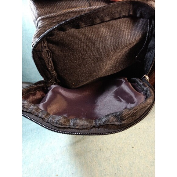 RuYiHuang Men's Style Messenger Shoulder Bag - Ash Black Canvas w/ Brown Leather - Picture 6 of 6